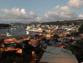 Castries at night