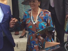 Governor General leaving Cathedral, Nassau