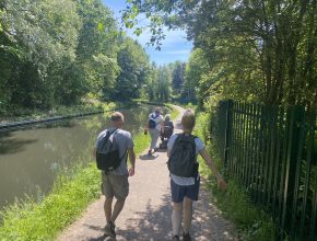 Walking along the Birmingham canal