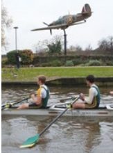 Rowing along The Thames Path National Trail