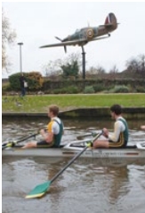 Rowing along The Thames Path National Trail