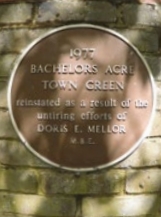 Plaque recognising the efforts of Doris E. Mellor M.B.E.